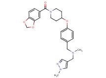 (4-{[1-(1,3-benzodioxol-5-ylcarbonyl)-4-piperidinyl]oxy}benzyl)methyl[(1-methyl-1H-pyrazol-4-yl)methyl]amine