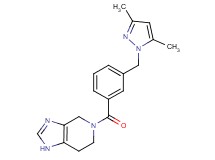 5-{3-[(3,5-dimethyl-1H-pyrazol-1-yl)methyl]benzoyl}-4,5,6,7-tetrahydro-1H-imidazo[4,5-c]pyridine