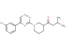 1-{1-[5-(3-chlorophenyl)-1,2,4-triazin-3-yl]-3-piperidinyl}-3-methyl-1-butanone