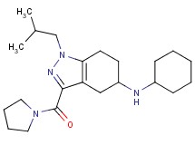 N-cyclohexyl-1-isobutyl-3-(1-pyrrolidinylcarbonyl)-4,5,6,7-tetrahydro-1H-indazol-5-amine