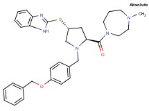 2-({(3R,5S)-1-[4-(benzyloxy)benzyl]-5-[(4-methyl-1,4-diazepan-1-yl)carbonyl]-3-pyrrolidinyl}thio)-1H-benzimidazole