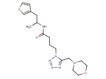 N-[1-methyl-2-(3-thienyl)ethyl]-4-[5-(4-morpholinylmethyl)-1H-tetrazol-1-yl]butanamide