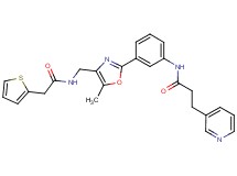 N-[3-(5-methyl-4-{[(2-thienylacetyl)amino]methyl}-1,3-oxazol-2-yl)phenyl]-3-(3-pyridinyl)propanamide
