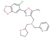 1-[2-(6-chloro-1,3-benzodioxol-5-yl)-5-methyl-1,3-oxazol-4-yl]-N-(2-pyridinylmethyl)-N-(tetrahydro-2-furanylmethyl)methanamine