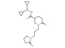 N-(dicyclopropylmethyl)-6-oxo-1-[3-(2-oxo-1-pyrrolidinyl)propyl]-3-piperidinecarboxamide