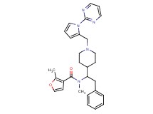 N,2-dimethyl-N-[2-phenyl-1-(1-{[1-(2-pyrimidinyl)-1H-pyrrol-2-yl]methyl}-4-piperidinyl)ethyl]-3-furamide