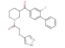 (2-fluoro-4-biphenylyl){1-[3-(1H-pyrazol-4-yl)propanoyl]-3-piperidinyl}methanone