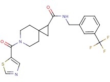 6-(1,3-thiazol-5-ylcarbonyl)-N-[3-(trifluoromethyl)benzyl]-6-azaspiro[2.5]octane-1-carboxamide