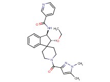 N-{(2R*,3R*)-1'-[(1,5-dimethyl-1H-pyrazol-3-yl)carbonyl]-2-ethoxy-2,3-dihydrospiro[indene-1,4'-piperidin]-3-yl}nicotinamide