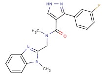 3-(3-fluorophenyl)-N-methyl-N-[(1-methyl-1H-benzimidazol-2-yl)methyl]-1H-pyrazole-4-carboxamide