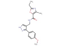 2-ethyl-N-{[3-(4-methoxyphenyl)-1H-pyrazol-4-yl]methyl}-4-methyl-1,3-oxazole-5-carboxamide