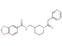 N-{[1-(2-pyridin-3-ylacetyl)piperidin-3-yl]methyl}-1,3-benzodioxole-5-carboxamide