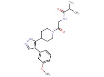 N-(2-{4-[4-(3-methoxyphenyl)-1H-pyrazol-5-yl]piperidin-1-yl}-2-oxoethyl)-2-methylpropanamide
