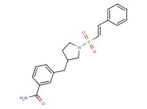 3-[(1-{[(E)-2-phenylvinyl]sulfonyl}pyrrolidin-3-yl)methyl]benzamide