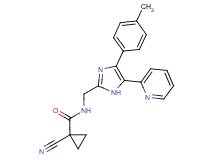 1-cyano-N-{[4-(4-methylphenyl)-5-pyridin-2-yl-1H-imidazol-2-yl]methyl}cyclopropanecarboxamide