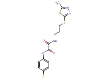 N-(4-fluorophenyl)-N'-{3-[(5-methyl-1,3,4-thiadiazol-2-yl)thio]propyl}ethanediamide