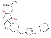 5-ethyl-3-(2-methyl-2-propen-1-yl)-5-(1-{[4-(1-piperidinylmethyl)-2-thienyl]methyl}-4-piperidinyl)-2,4-imidazolidinedione