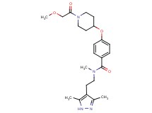 N-[2-(3,5-dimethyl-1H-pyrazol-4-yl)ethyl]-4-{[1-(methoxyacetyl)-4-piperidinyl]oxy}-N-methylbenzamide