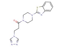 2-{4-[3-(4H-1,2,4-triazol-4-yl)propanoyl]-1-piperazinyl}-1,3-benzothiazole