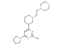 4-(2-{3-[2-methyl-6-(1-pyrrolidinyl)-4-pyrimidinyl]-1-piperidinyl}ethyl)morpholine