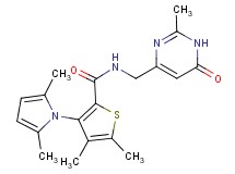 3-(2,5-dimethyl-1H-pyrrol-1-yl)-4,5-dimethyl-N-[(2-methyl-6-oxo-1,6-dihydropyrimidin-4-yl)methyl]thiophene-2-carboxamide