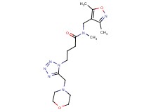 N-[(3,5-dimethylisoxazol-4-yl)methyl]-N-methyl-4-[5-(morpholin-4-ylmethyl)-1H-tetrazol-1-yl]butanamide