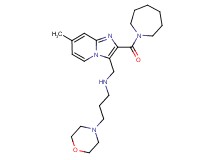 N-{[2-(1-azepanylcarbonyl)-7-methylimidazo[1,2-a]pyridin-3-yl]methyl}-3-(4-morpholinyl)-1-propanamine