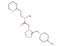 N-methyl-2-{5-[(4-methyl-1-piperidinyl)methyl]-1H-tetrazol-1-yl}-N-[2-(tetrahydro-2H-pyran-2-yl)ethyl]acetamide