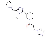 1-[3-(1H-imidazol-1-yl)propanoyl]-3-[4-methyl-5-(pyrrolidin-1-ylmethyl)-4H-1,2,4-triazol-3-yl]piperidine