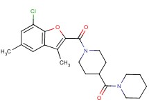 1-[(7-chloro-3,5-dimethyl-1-benzofuran-2-yl)carbonyl]-4-(1-piperidinylcarbonyl)piperidine