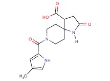 8-[(4-methyl-1H-pyrrol-2-yl)carbonyl]-2-oxo-1,8-diazaspiro[4.5]decane-4-carboxylic acid