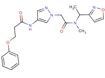 N-(1-{2-[[1-(3-isoxazolyl)ethyl](methyl)amino]-2-oxoethyl}-1H-pyrazol-4-yl)-3-phenoxypropanamide
