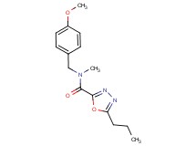 N-(4-methoxybenzyl)-N-methyl-5-propyl-1,3,4-oxadiazole-2-carboxamide