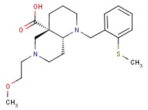 (4aS*,8aR*)-6-(2-methoxyethyl)-1-[2-(methylthio)benzyl]octahydro-1,6-naphthyridine-4a(2H)-carboxylic acid