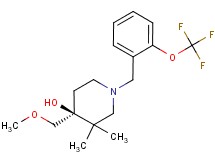 (4S*)-4-(methoxymethyl)-3,3-dimethyl-1-[2-(trifluoromethoxy)benzyl]piperidin-4-ol