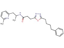 N-[1-methyl-2-(6-methyl-2-pyridinyl)ethyl]-3-[5-(4-phenylbutyl)-1,3,4-oxadiazol-2-yl]propanamide