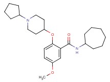 N-cycloheptyl-2-[(1-cyclopentyl-4-piperidinyl)oxy]-5-methoxybenzamide