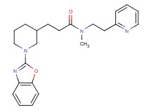3-[1-(1,3-benzoxazol-2-yl)-3-piperidinyl]-N-methyl-N-[2-(2-pyridinyl)ethyl]propanamide
