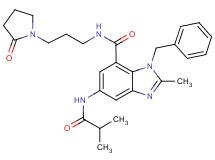 1-benzyl-5-(isobutyrylamino)-2-methyl-N-[3-(2-oxo-1-pyrrolidinyl)propyl]-1H-benzimidazole-7-carboxamide