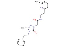 2-[3-methyl-5-oxo-4-(2-phenylethyl)-4,5-dihydro-1H-1,2,4-triazol-1-yl]-N-[2-(6-methyl-2-pyridinyl)ethyl]acetamide