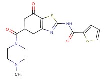 N-{5-[(4-methyl-1-piperazinyl)carbonyl]-7-oxo-4,5,6,7-tetrahydro-1,3-benzothiazol-2-yl}-2-thiophenecarboxamide
