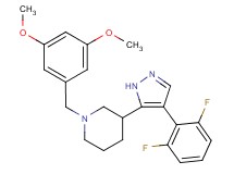 3-[4-(2,6-difluorophenyl)-1H-pyrazol-5-yl]-1-(3,5-dimethoxybenzyl)piperidine