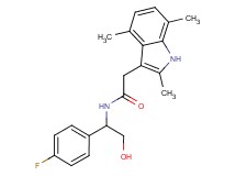 N-[1-(4-fluorophenyl)-2-hydroxyethyl]-2-(2,4,7-trimethyl-1H-indol-3-yl)acetamide