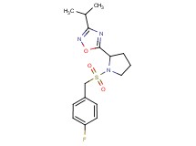 5-{1-[(4-fluorobenzyl)sulfonyl]-2-pyrrolidinyl}-3-isopropyl-1,2,4-oxadiazole