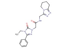 2-(4-ethyl-5-oxo-3-phenyl-4,5-dihydro-1H-1,2,4-triazol-1-yl)-N-(5,6,7,8-tetrahydro[1,2,4]triazolo[4,3-a]pyridin-3-ylmethyl)acetamide