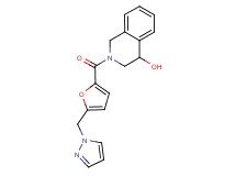 2-[5-(1H-pyrazol-1-ylmethyl)-2-furoyl]-1,2,3,4-tetrahydroisoquinolin-4-ol