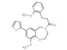 9-methoxy-4-[3-(2-methoxyphenyl)propanoyl]-7-(2-thienyl)-2,3,4,5-tetrahydro-1,4-benzoxazepine