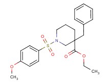ethyl 3-benzyl-1-[(4-methoxyphenyl)sulfonyl]-3-piperidinecarboxylate