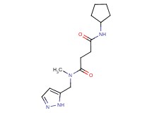 N'-cyclopentyl-N-methyl-N-(1H-pyrazol-5-ylmethyl)succinamide