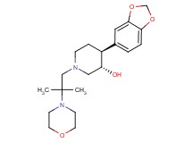 (3S*,4S*)-4-(1,3-benzodioxol-5-yl)-1-(2-methyl-2-morpholin-4-ylpropyl)piperidin-3-ol